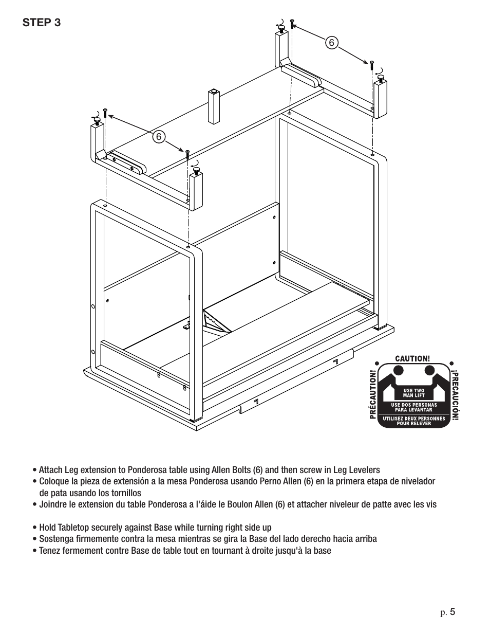 Studio Designs Ponderosa Leg Extensions User Manual | Page 5 / 6