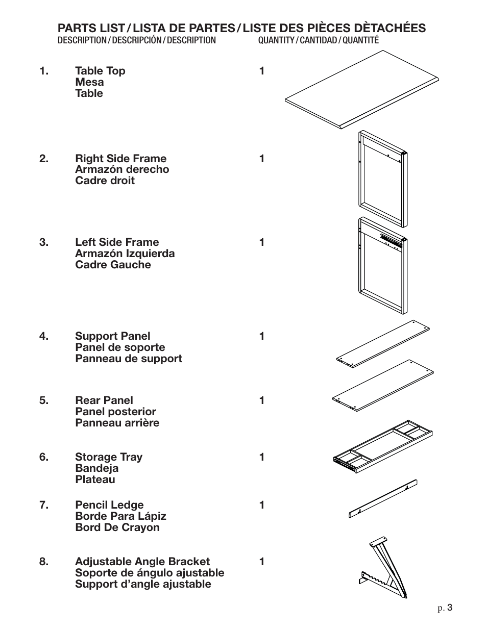 Studio Designs Ponderosa Wood Topped Table User Manual | Page 3 / 9