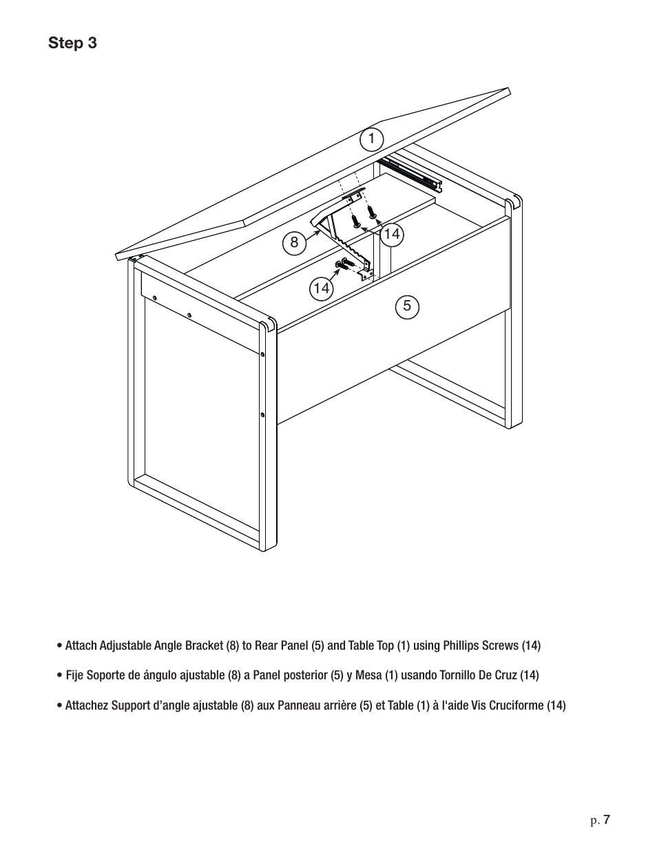 Studio Designs Ponderosa Wood Topped Table User Manual | Page 7 / 9