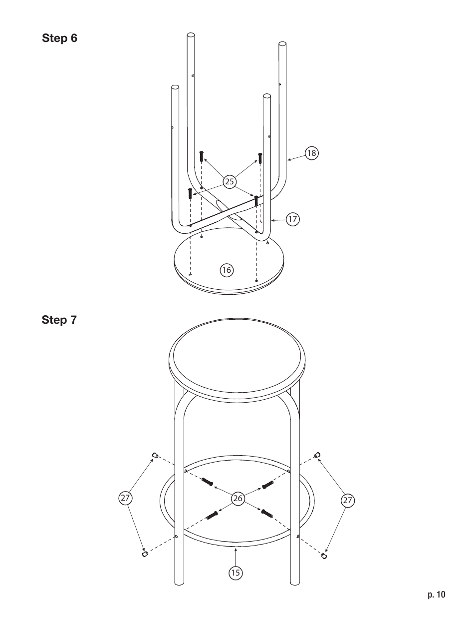 Step 6, Step 7 | Studio Designs Studio Craft Center User Manual | Page 10 / 11