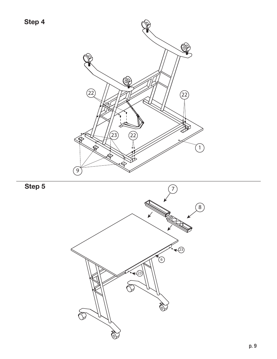 Step 4, Step 5 | Studio Designs Studio Craft Center User Manual | Page 9 / 11