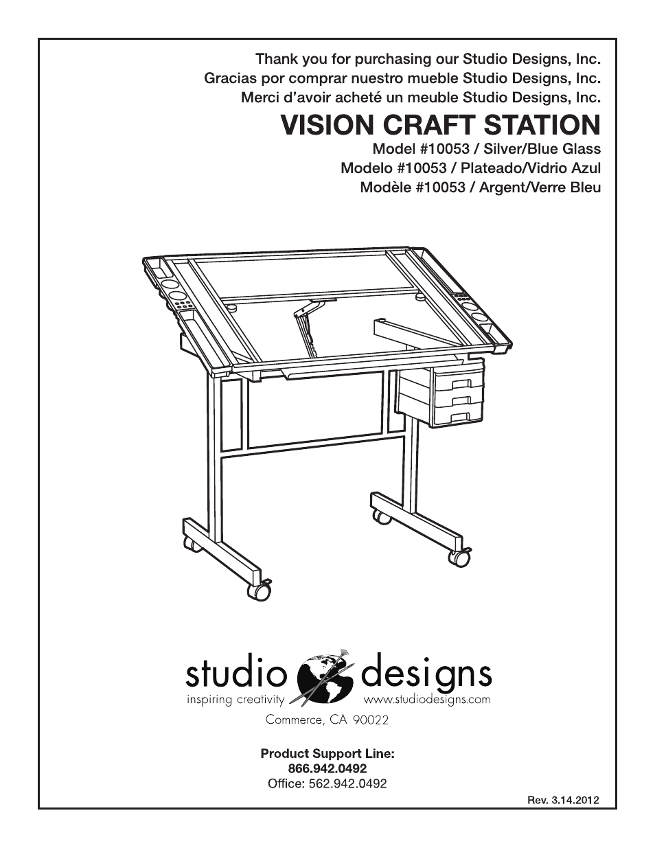 Studio Designs Vision Craft Station User Manual | 12 pages