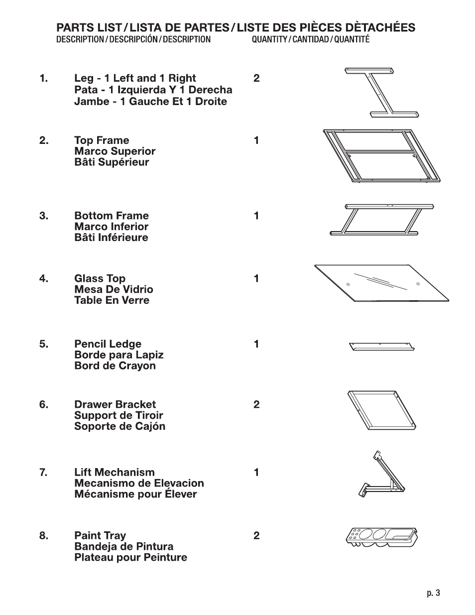 Studio Designs Vision Craft Station User Manual | Page 3 / 12