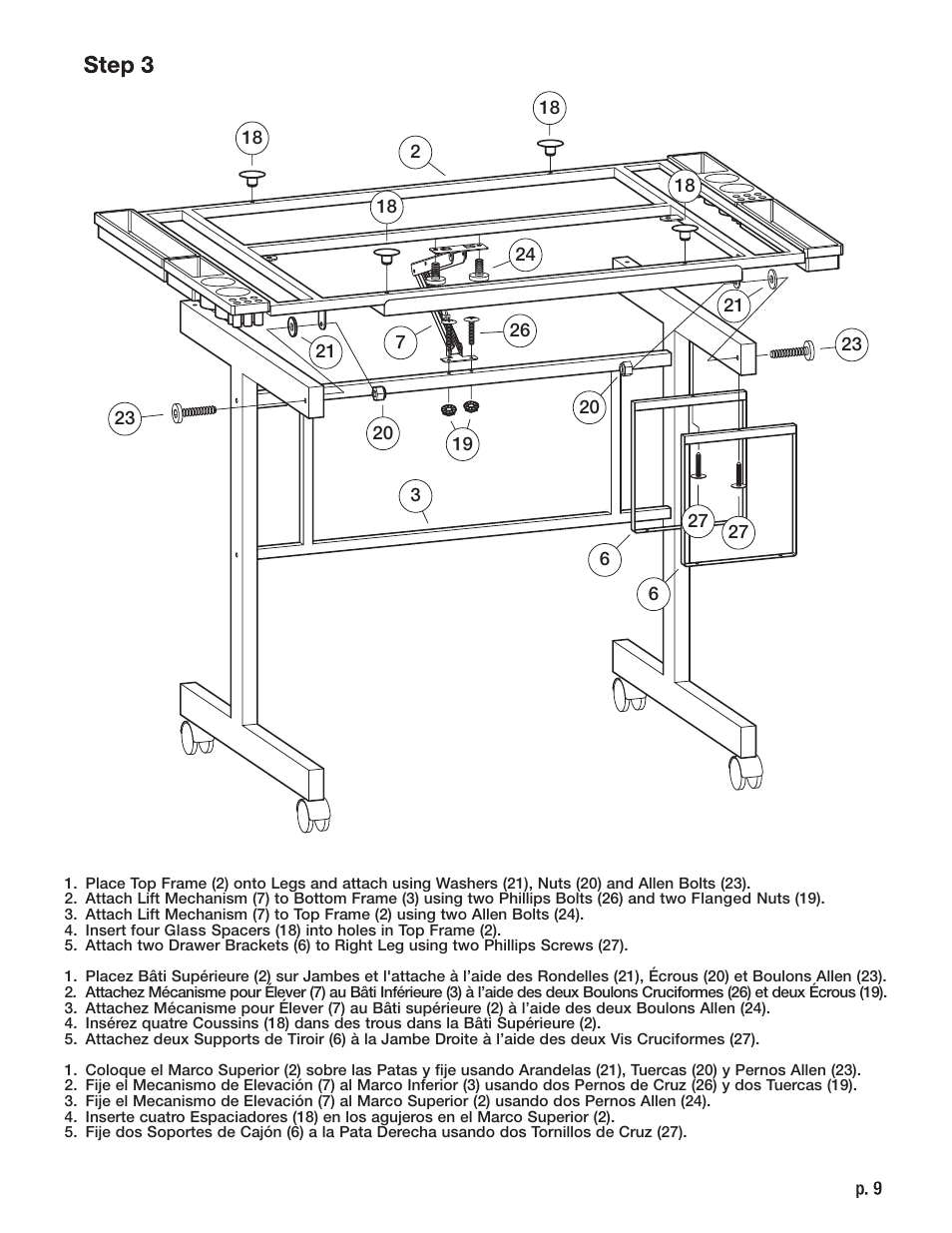 Studio Designs Vision Craft Station User Manual | Page 9 / 12