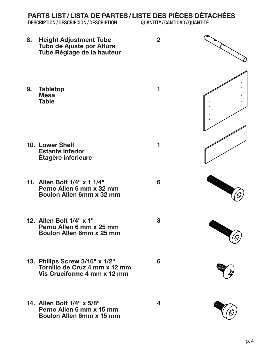 Studio Designs Zenith Drafting Table User Manual | Page 4 / 9