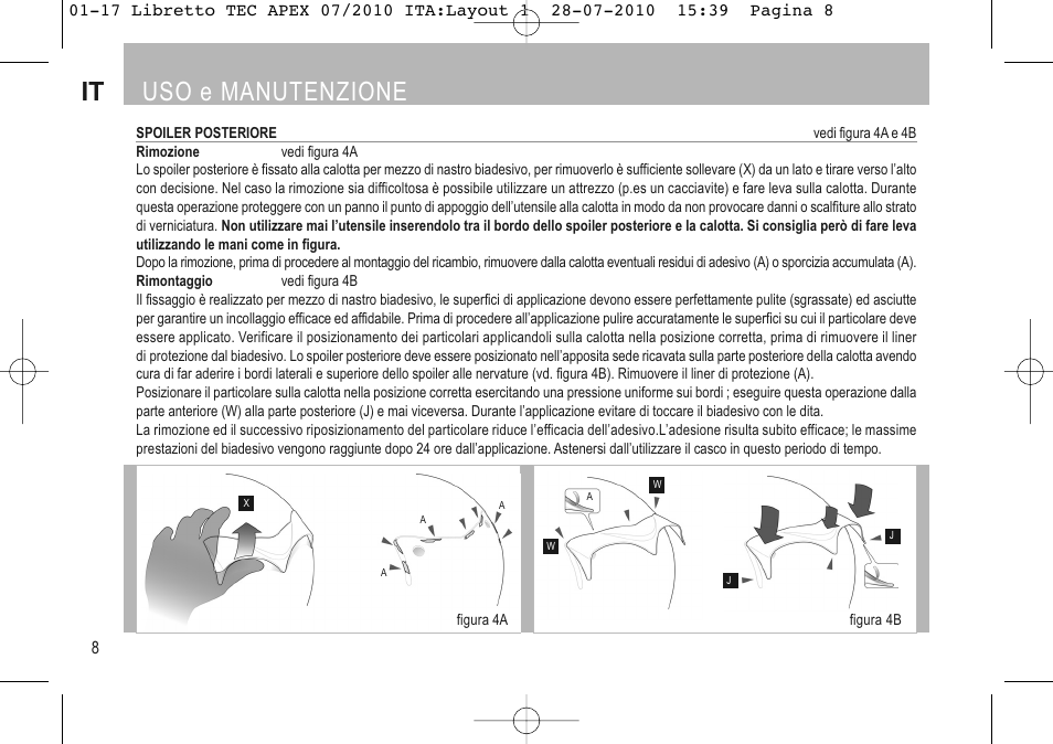 It uso e manutenzione | SUOMY Apex User Manual | Page 10 / 100