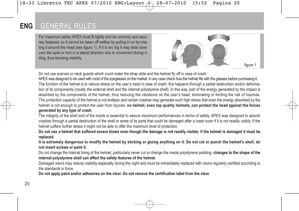 Eng general rules | SUOMY Apex User Manual | Page 22 / 100