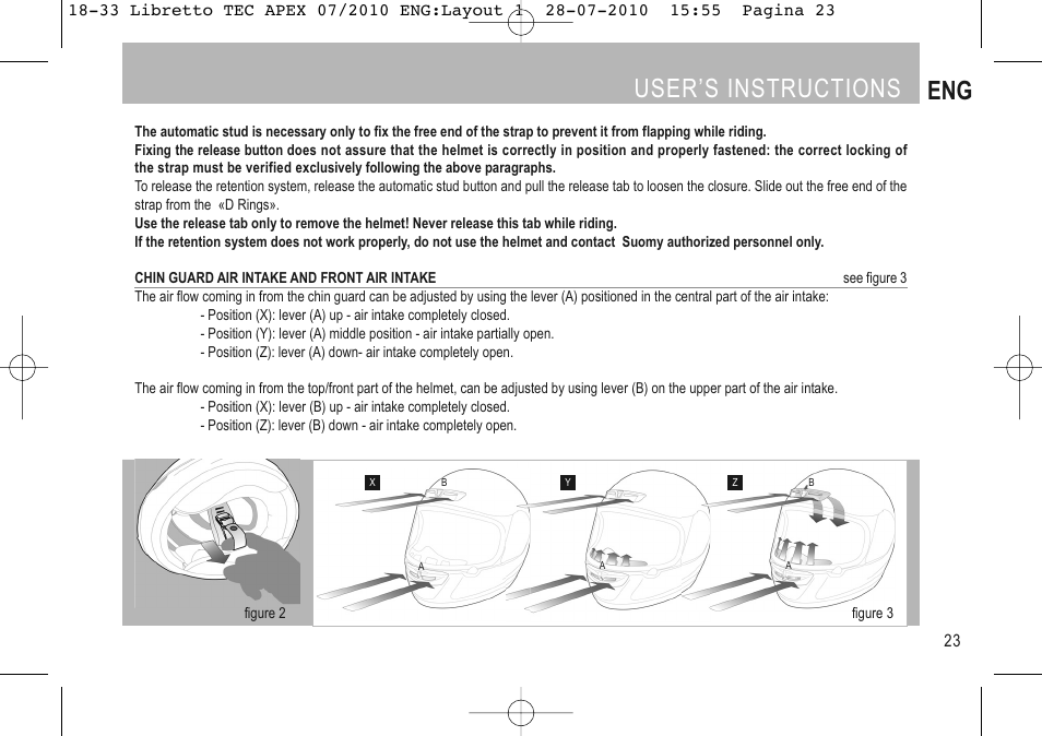 User’s instructions eng | SUOMY Apex User Manual | Page 25 / 100