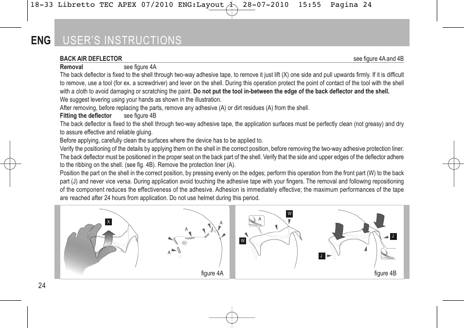 Eng user’s instructions | SUOMY Apex User Manual | Page 26 / 100