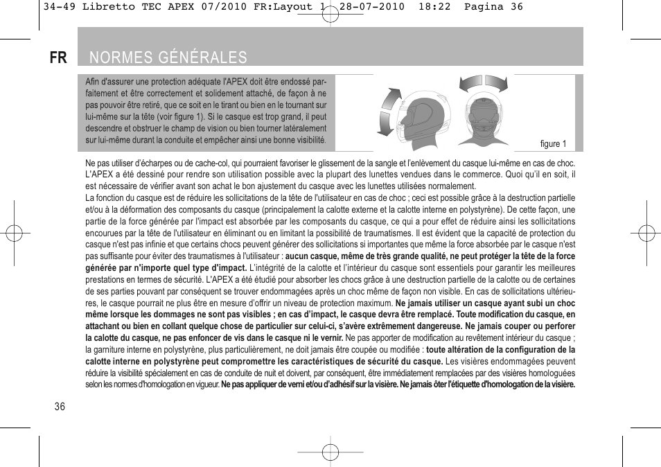 Fr normes générales | SUOMY Apex User Manual | Page 38 / 100