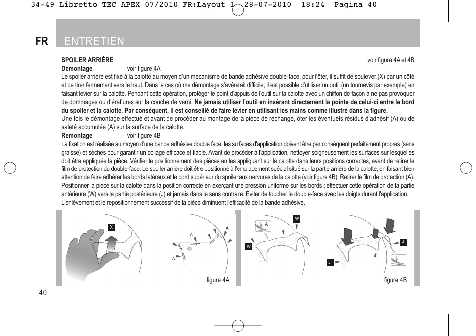 Fr entretien | SUOMY Apex User Manual | Page 42 / 100