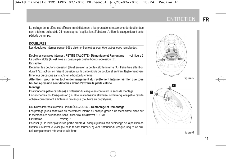 Entretien fr | SUOMY Apex User Manual | Page 43 / 100