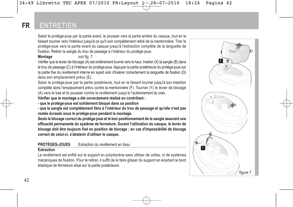 Fr entretien | SUOMY Apex User Manual | Page 44 / 100