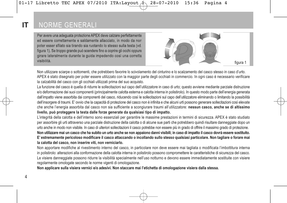 It norme generali | SUOMY Apex User Manual | Page 6 / 100