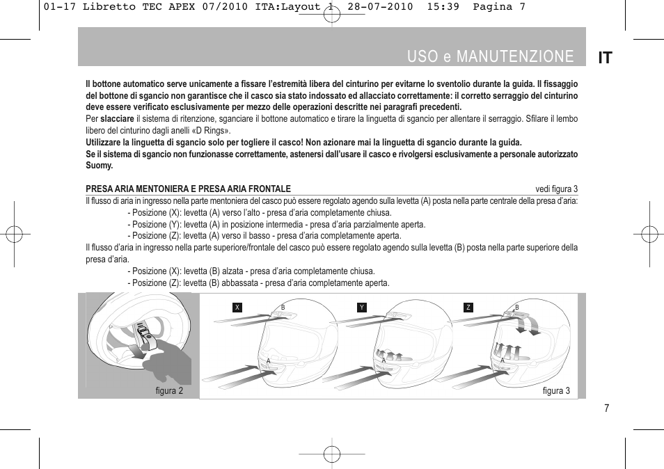 Uso e manutenzione it | SUOMY Apex User Manual | Page 9 / 100