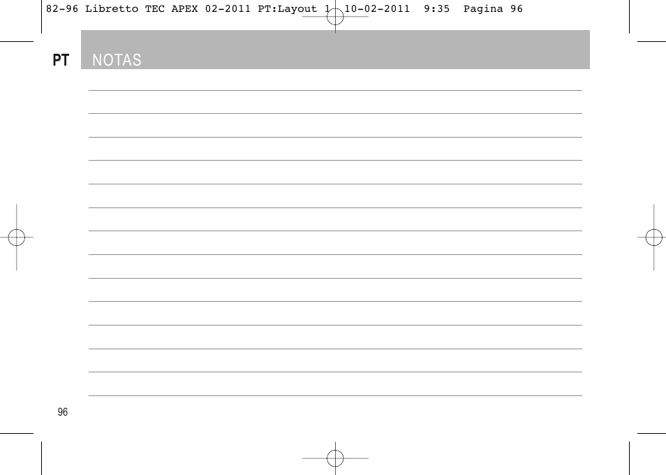 Pt notas | SUOMY Apex User Manual | Page 98 / 100