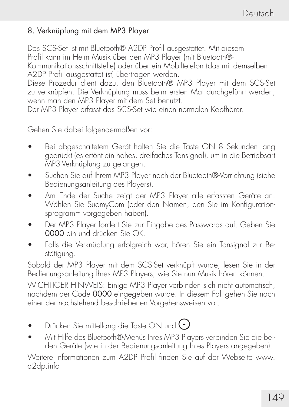 SUOMY Communication System SCS User Manual | Page 151 / 171