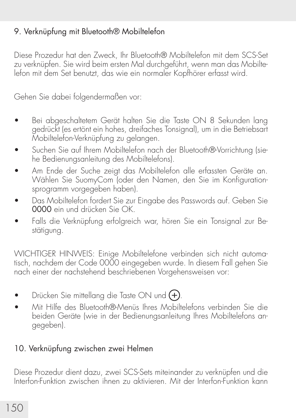 SUOMY Communication System SCS User Manual | Page 152 / 171