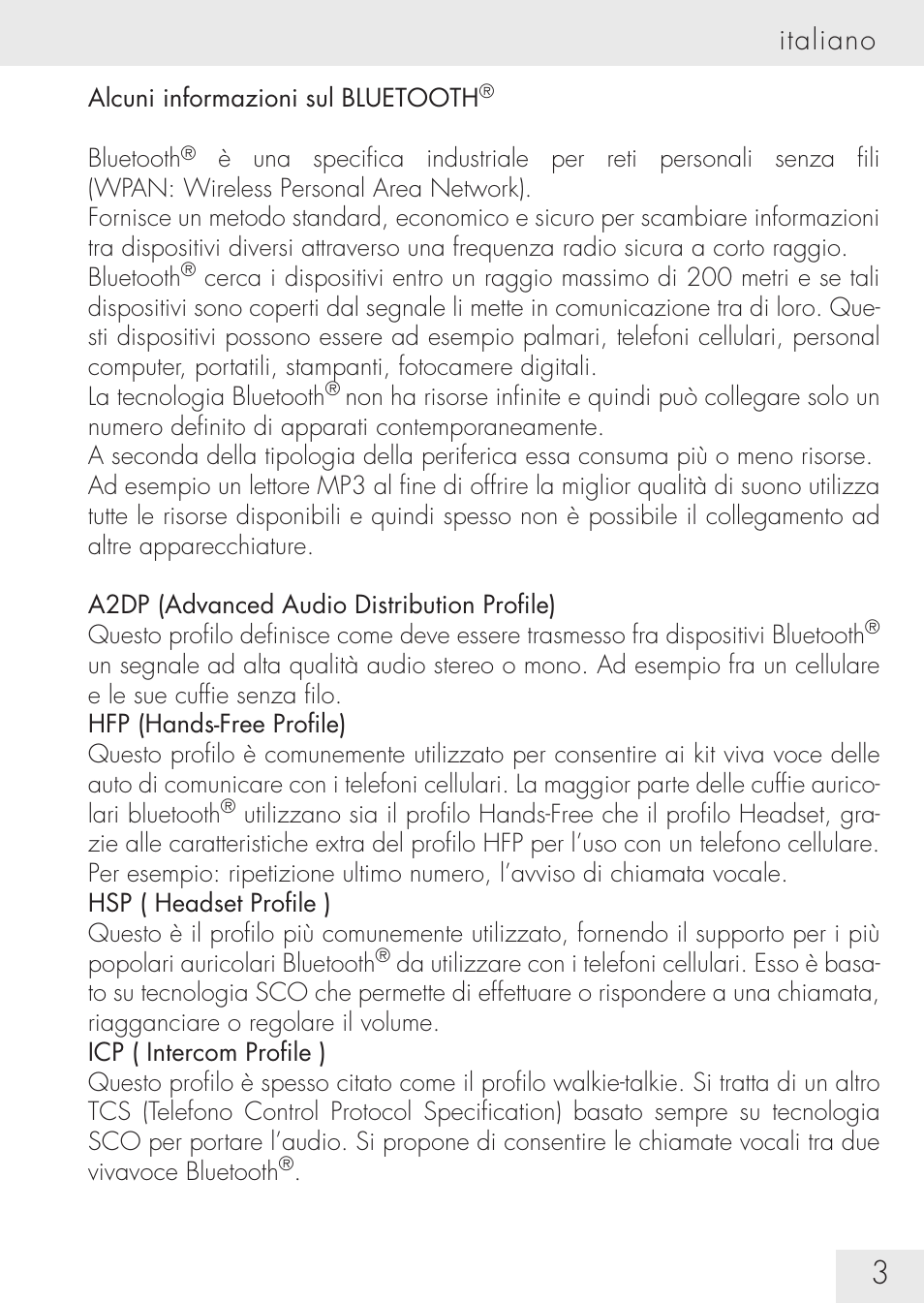 Italiano | SUOMY Communication System SCS User Manual | Page 5 / 171