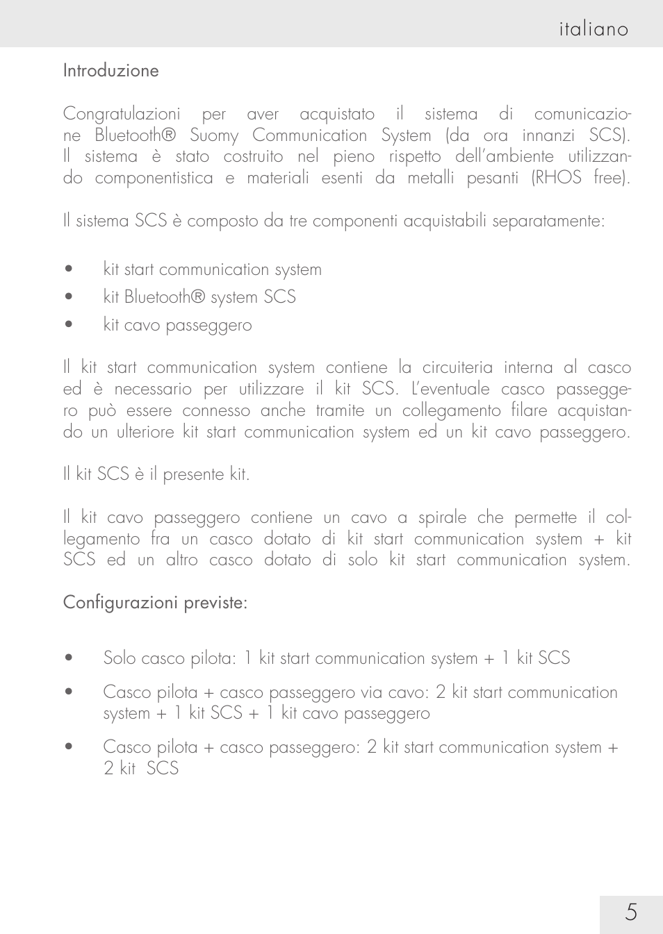 SUOMY Communication System SCS User Manual | Page 7 / 171