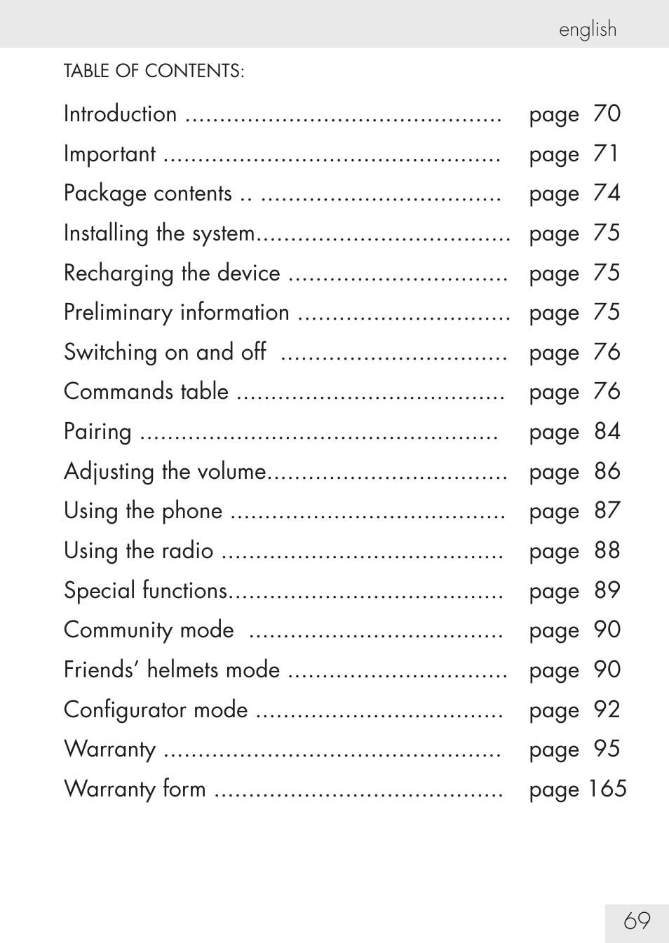 SUOMY Communication System SCS User Manual | Page 71 / 171