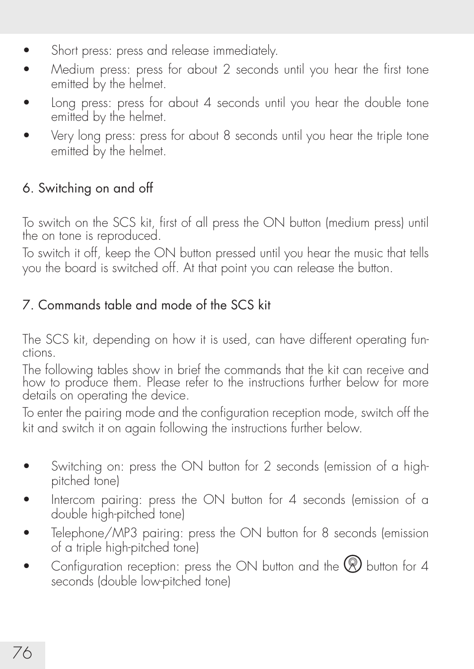 SUOMY Communication System SCS User Manual | Page 78 / 171