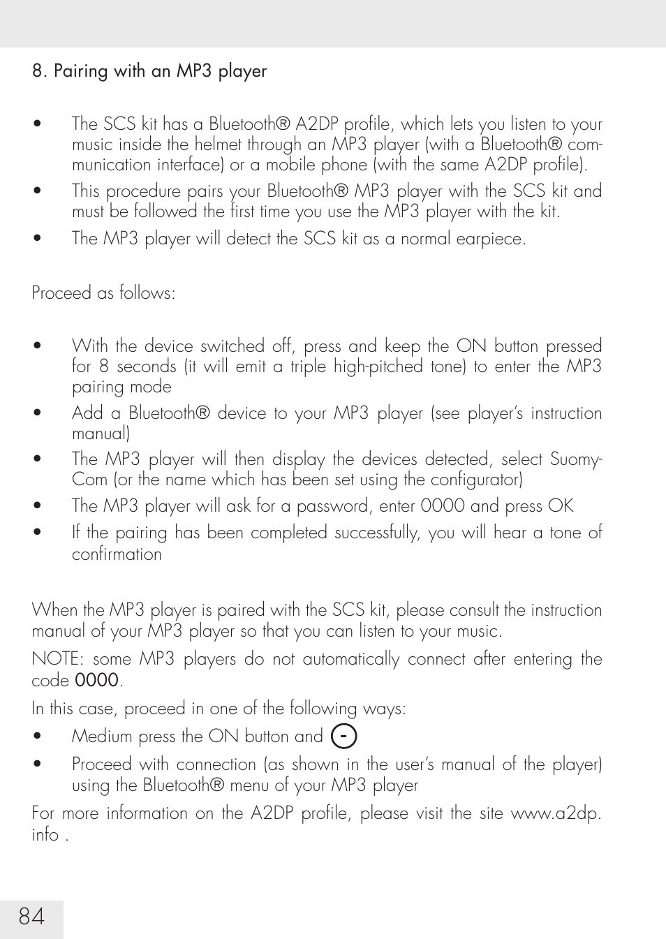 SUOMY Communication System SCS User Manual | Page 86 / 171