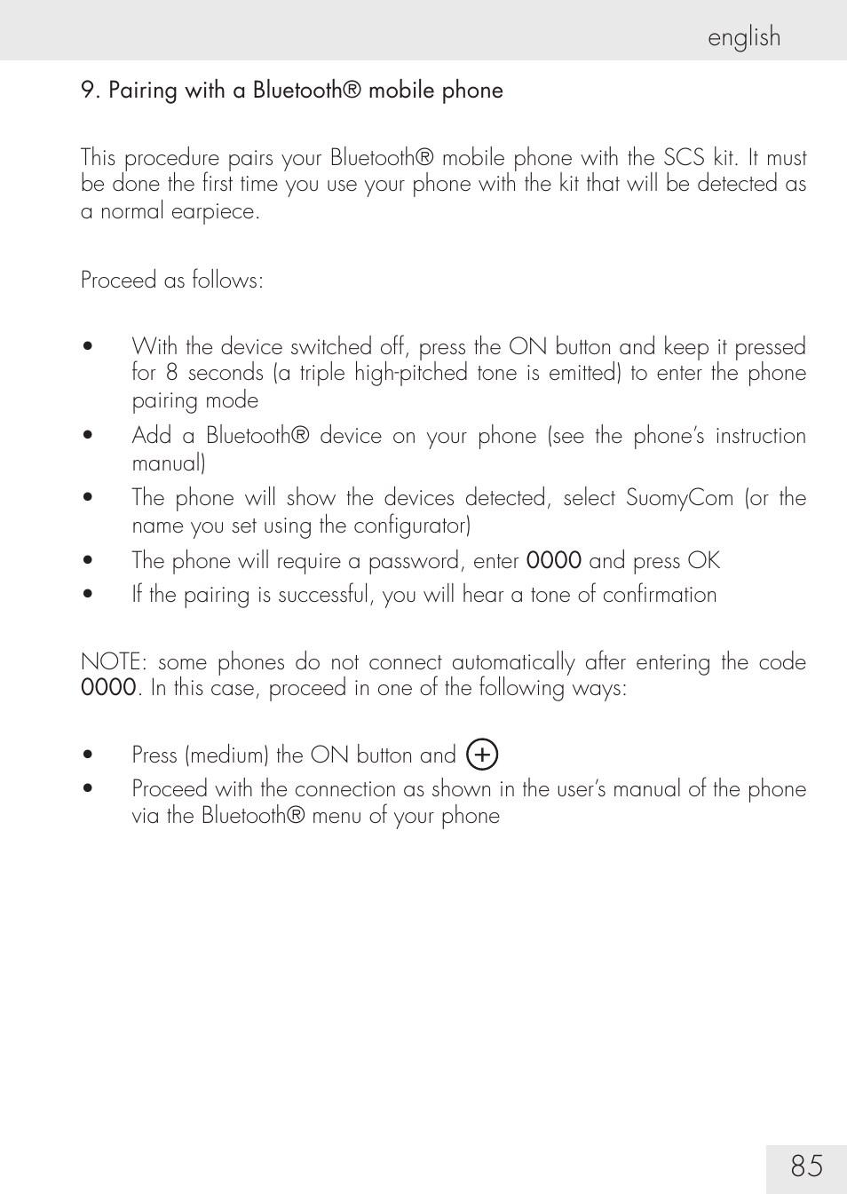 SUOMY Communication System SCS User Manual | Page 87 / 171