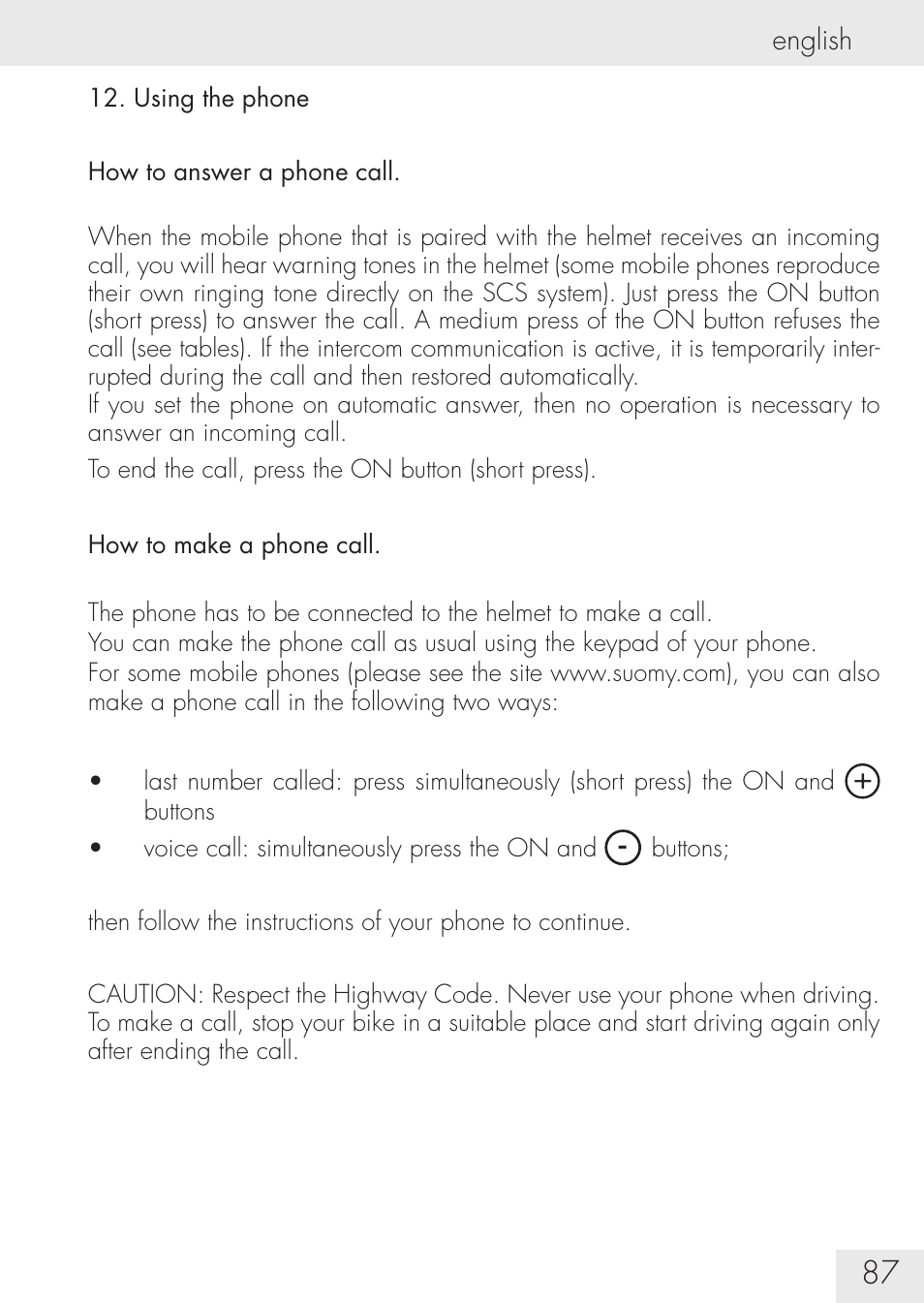 SUOMY Communication System SCS User Manual | Page 89 / 171