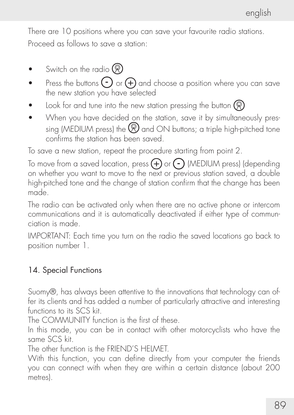 SUOMY Communication System SCS User Manual | Page 91 / 171
