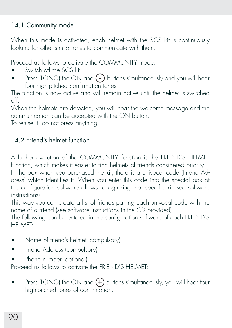 SUOMY Communication System SCS User Manual | Page 92 / 171