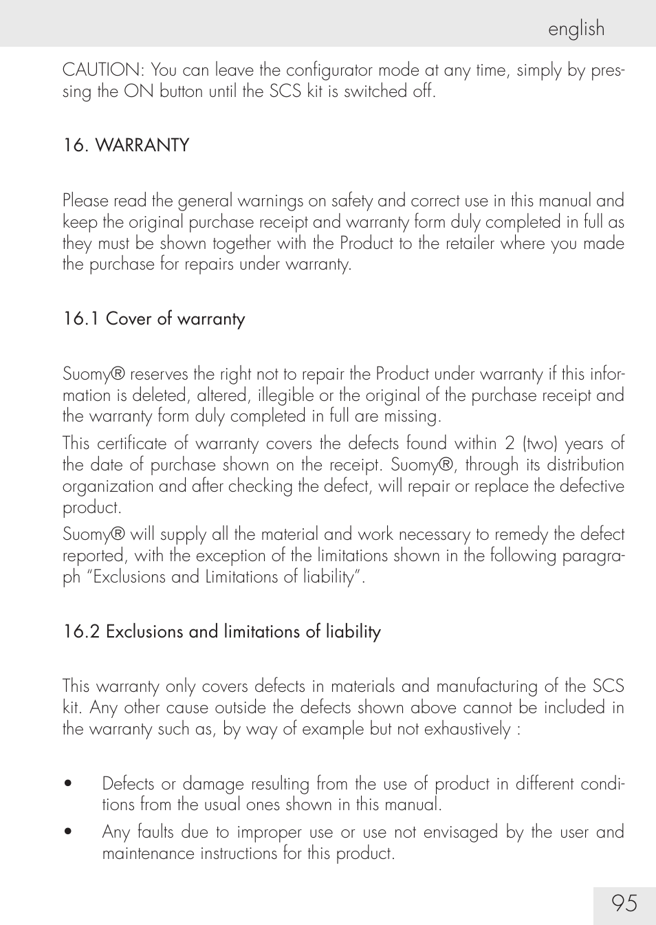 SUOMY Communication System SCS User Manual | Page 97 / 171