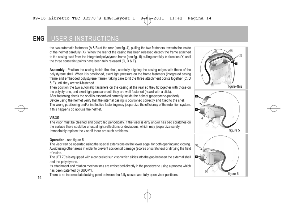 Eng user’s instructions | SUOMY Jet 70s User Manual | Page 15 / 42