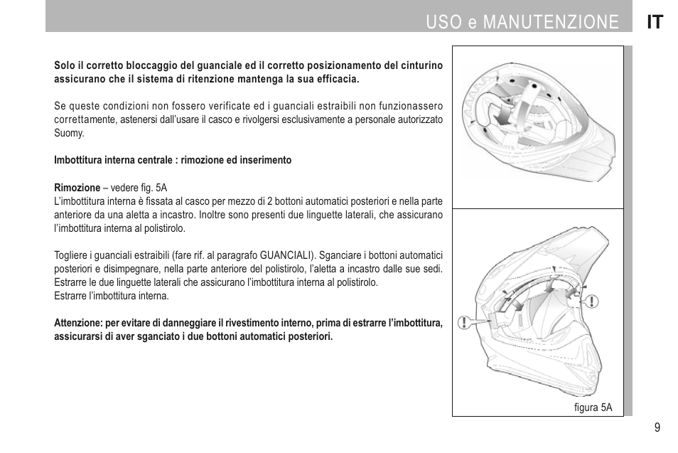 Uso e manutenzione it | SUOMY Mr Jump User Manual | Page 11 / 76