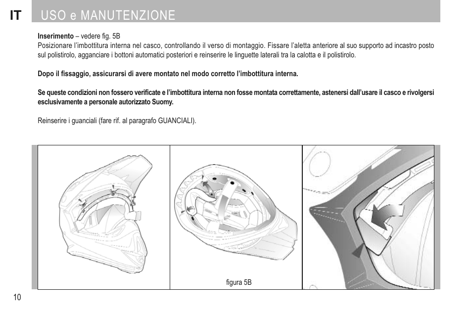 It uso e manutenzione | SUOMY Mr Jump User Manual | Page 12 / 76