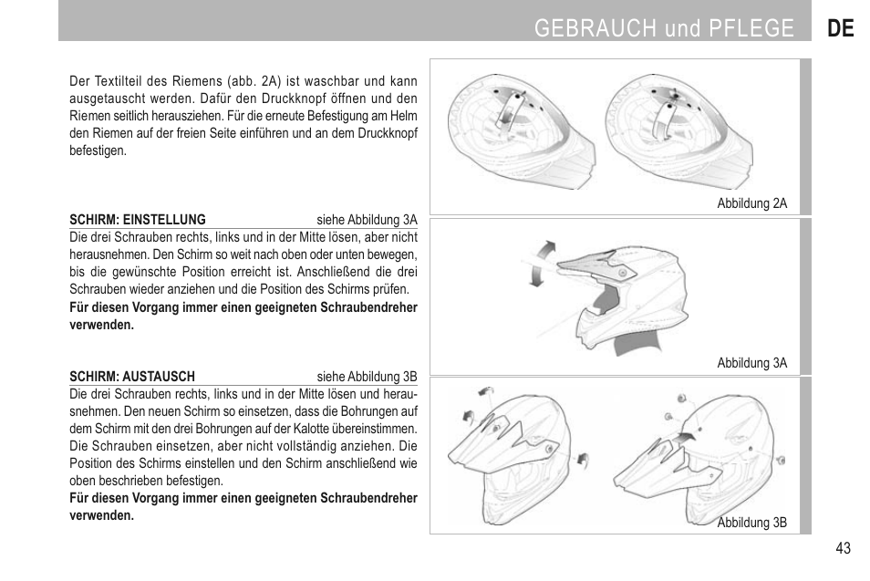 Gebrauch und pflege de | SUOMY Mr Jump User Manual | Page 45 / 76