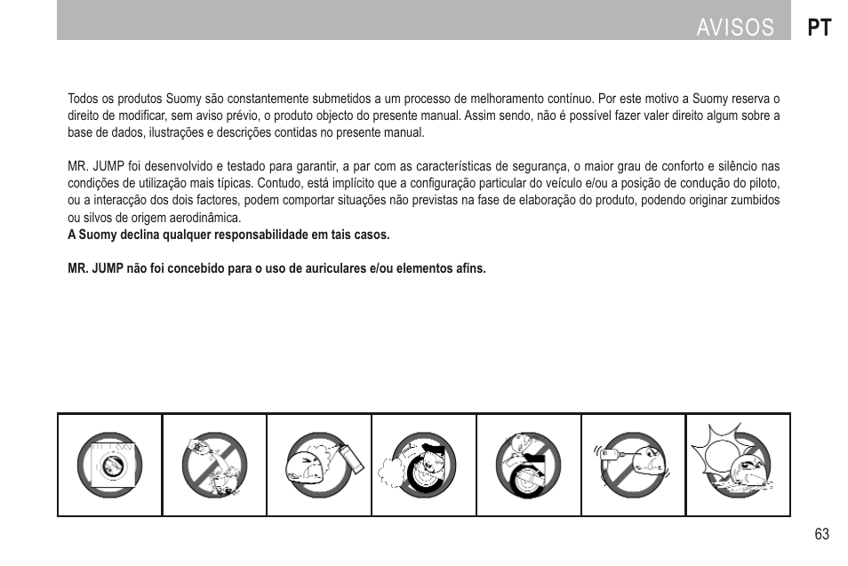 Português, Avisos pt | SUOMY Mr Jump User Manual | Page 65 / 76