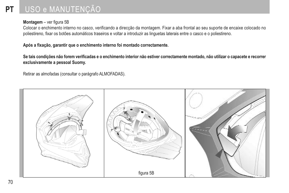 Pt uso e manutenção | SUOMY Mr Jump User Manual | Page 72 / 76