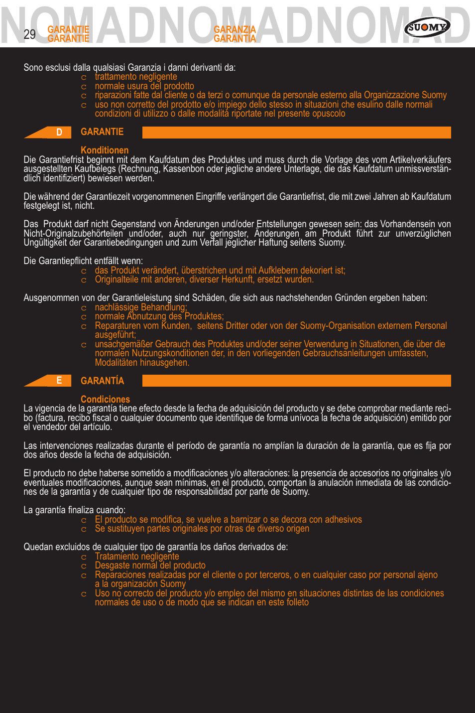 Dnomadnomadnomad | SUOMY Nomad User Manual | Page 29 / 31