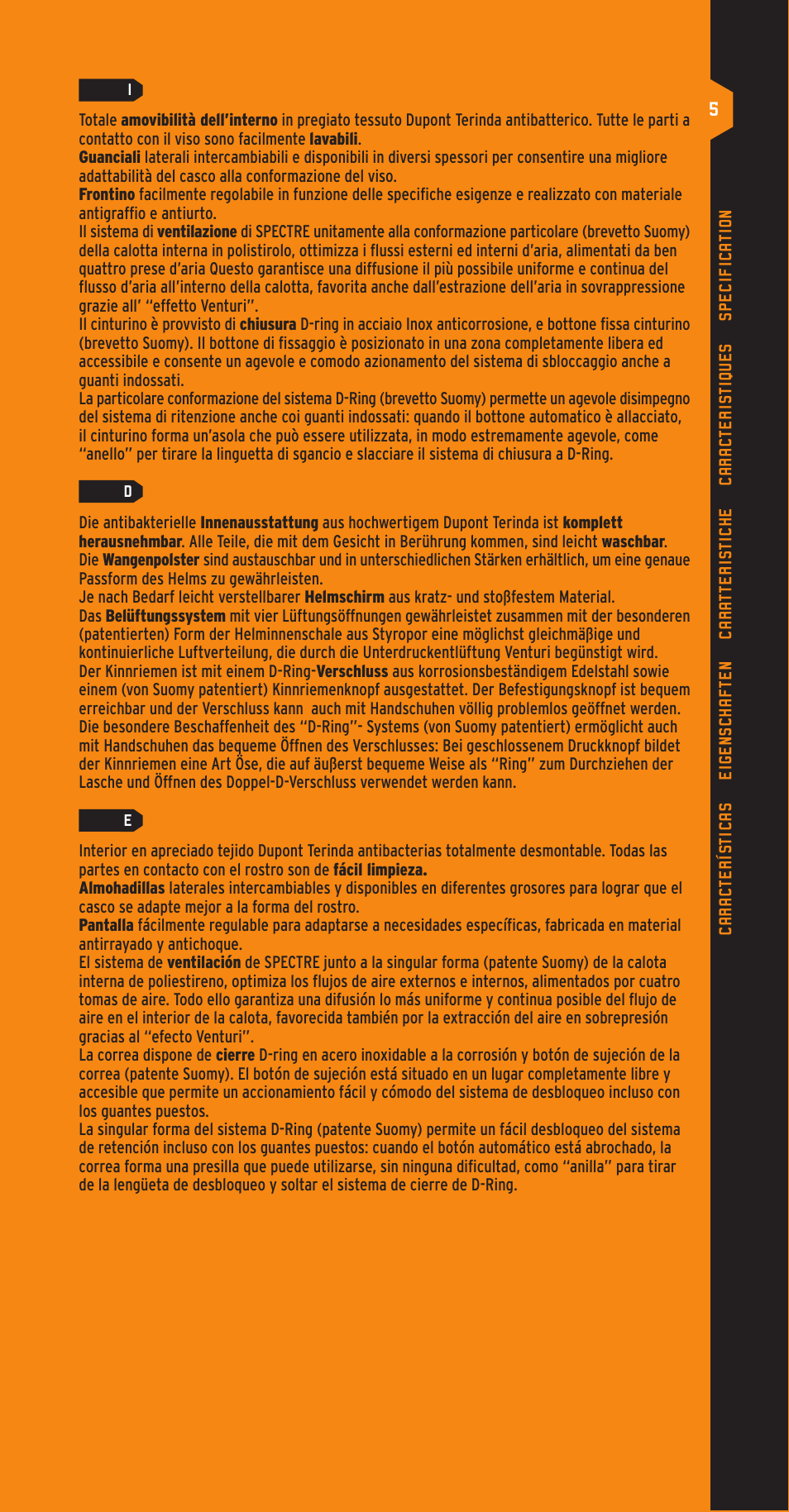 SUOMY Spectre User Manual | Page 5 / 24