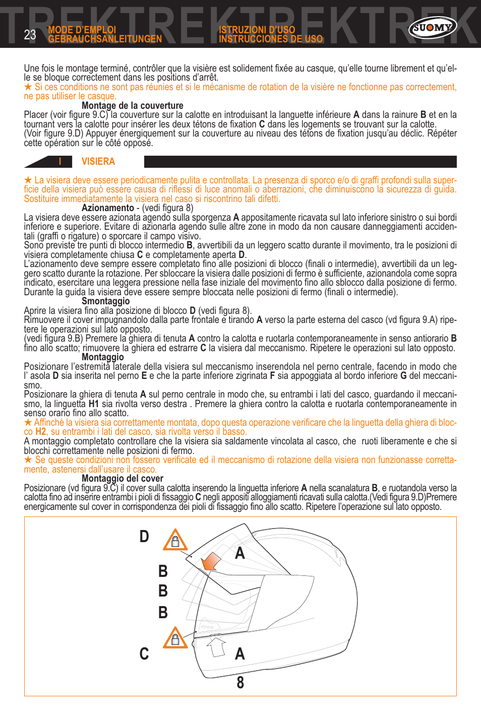 Ktrektrektrektrek | SUOMY Trek User Manual | Page 23 / 31