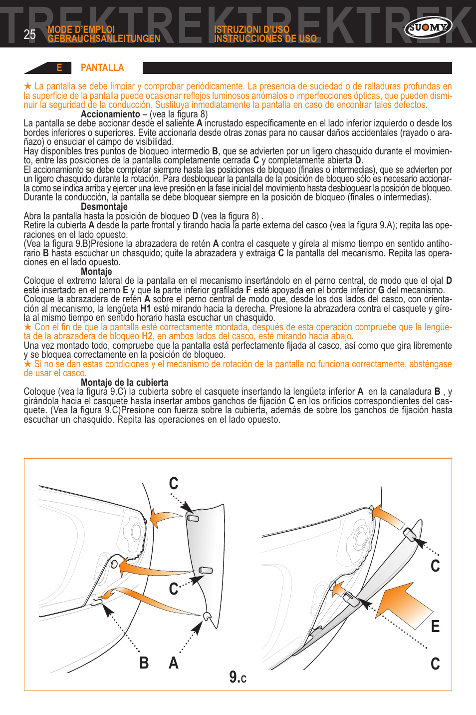 Ktrektrektrektrek | SUOMY Trek User Manual | Page 25 / 31