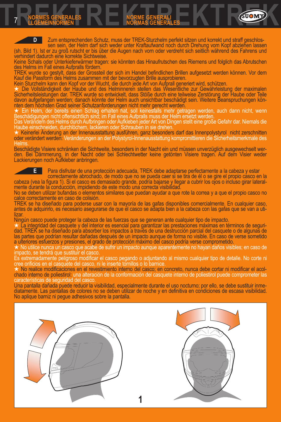 Ktrektrektrektrek | SUOMY Trek User Manual | Page 7 / 31