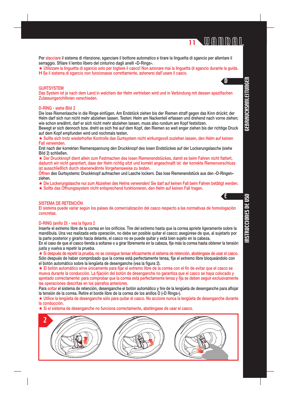 SUOMY Vandal User Manual | Page 11 / 40