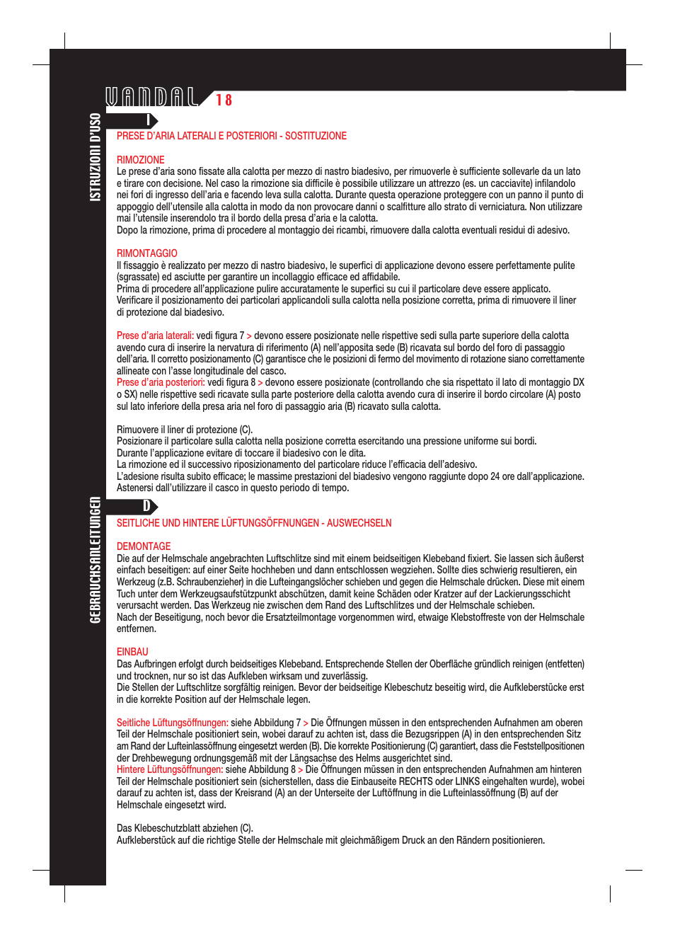 SUOMY Vandal User Manual | Page 18 / 40