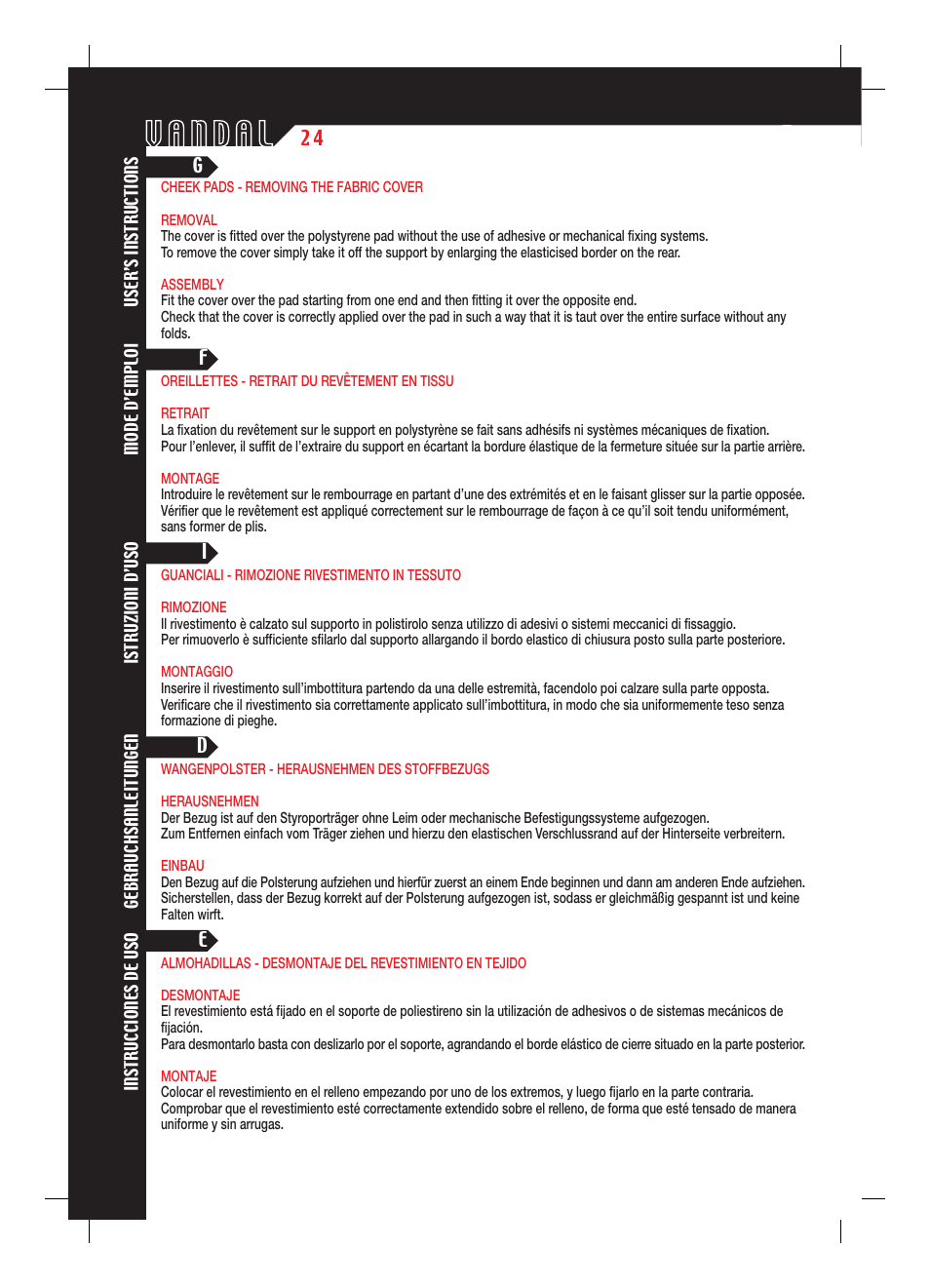 SUOMY Vandal User Manual | Page 24 / 40