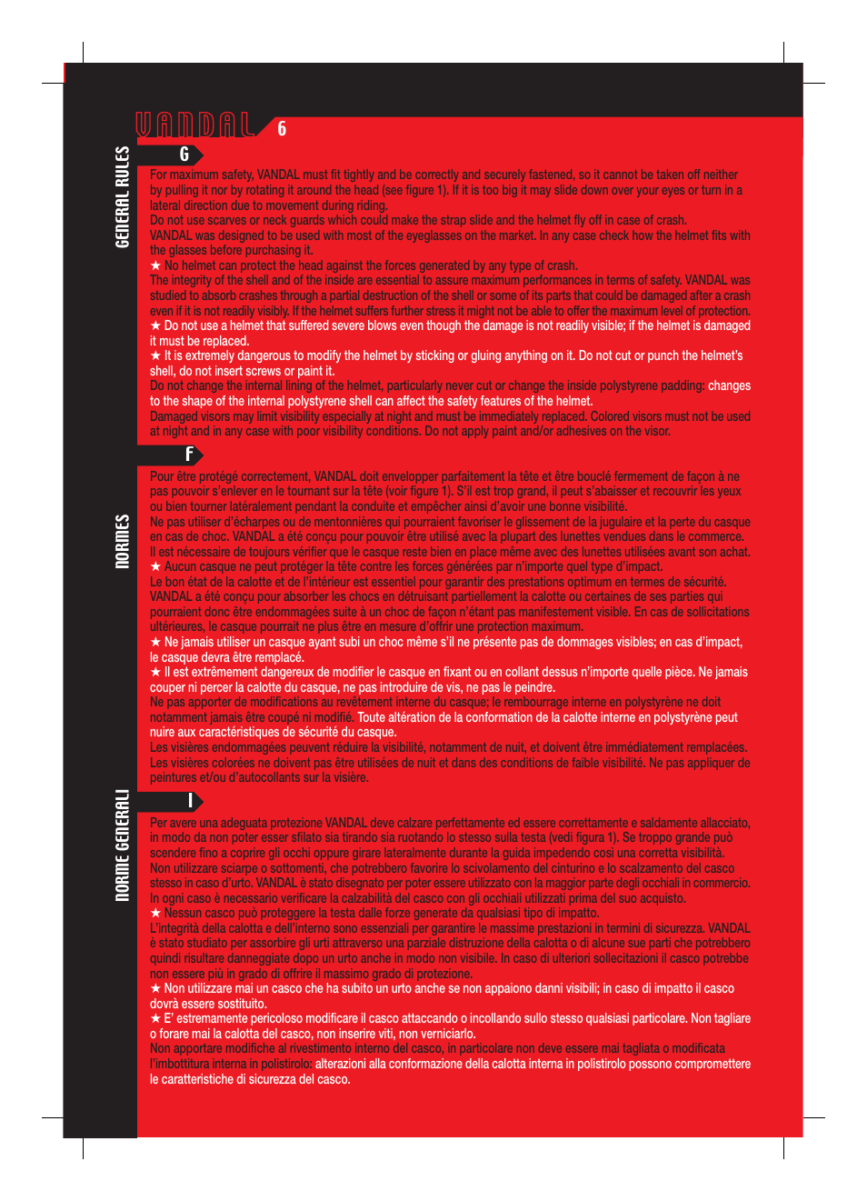SUOMY Vandal User Manual | Page 6 / 40