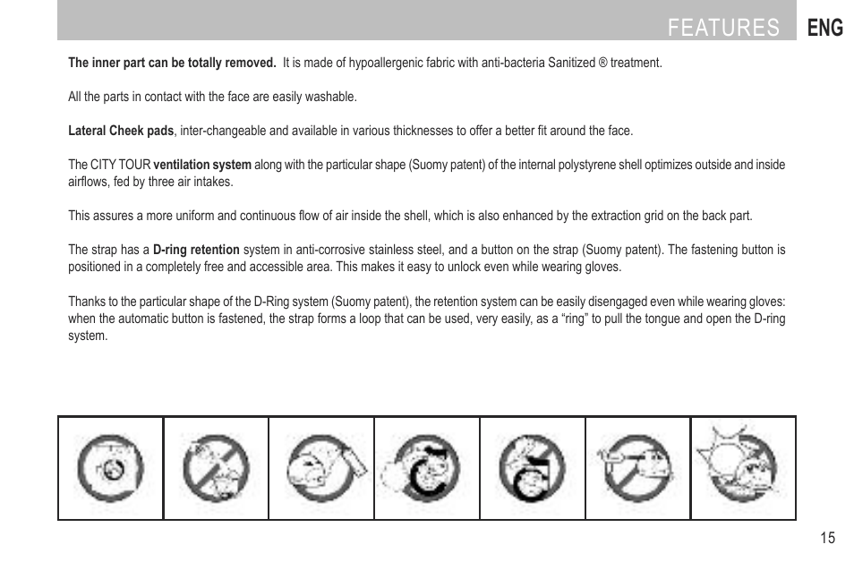 Features eng | SUOMY City Tour User Manual | Page 17 / 75