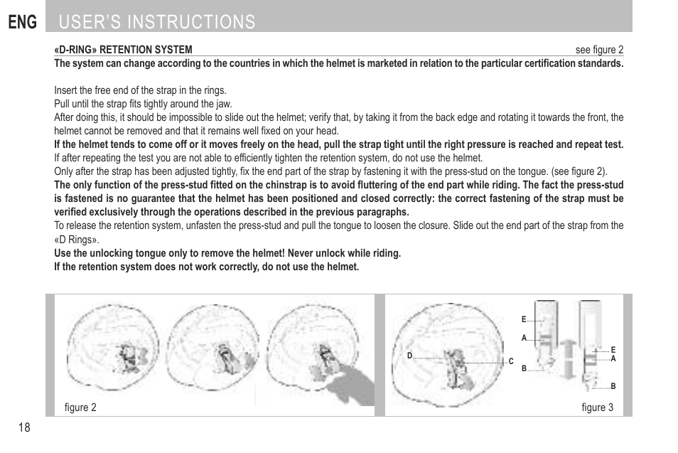 Eng user’s instructions | SUOMY City Tour User Manual | Page 20 / 75