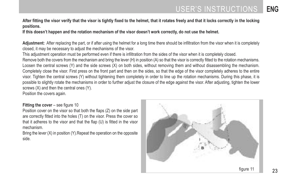 User’s instructions eng | SUOMY City Tour User Manual | Page 25 / 75